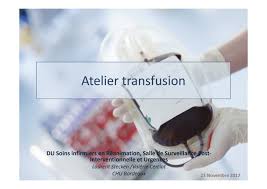 transfusion plasma infirmier