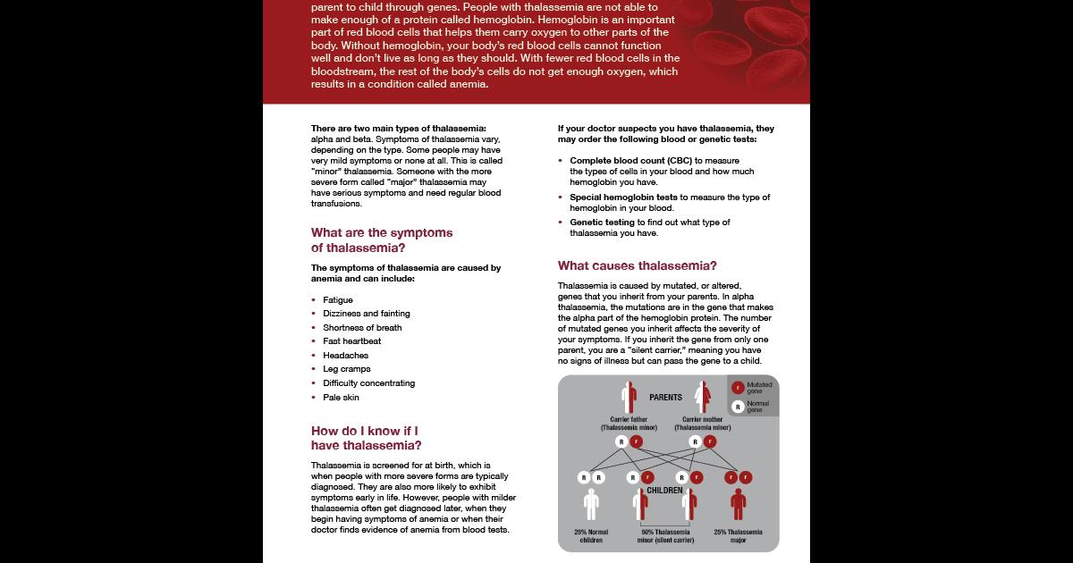 thalassemia information