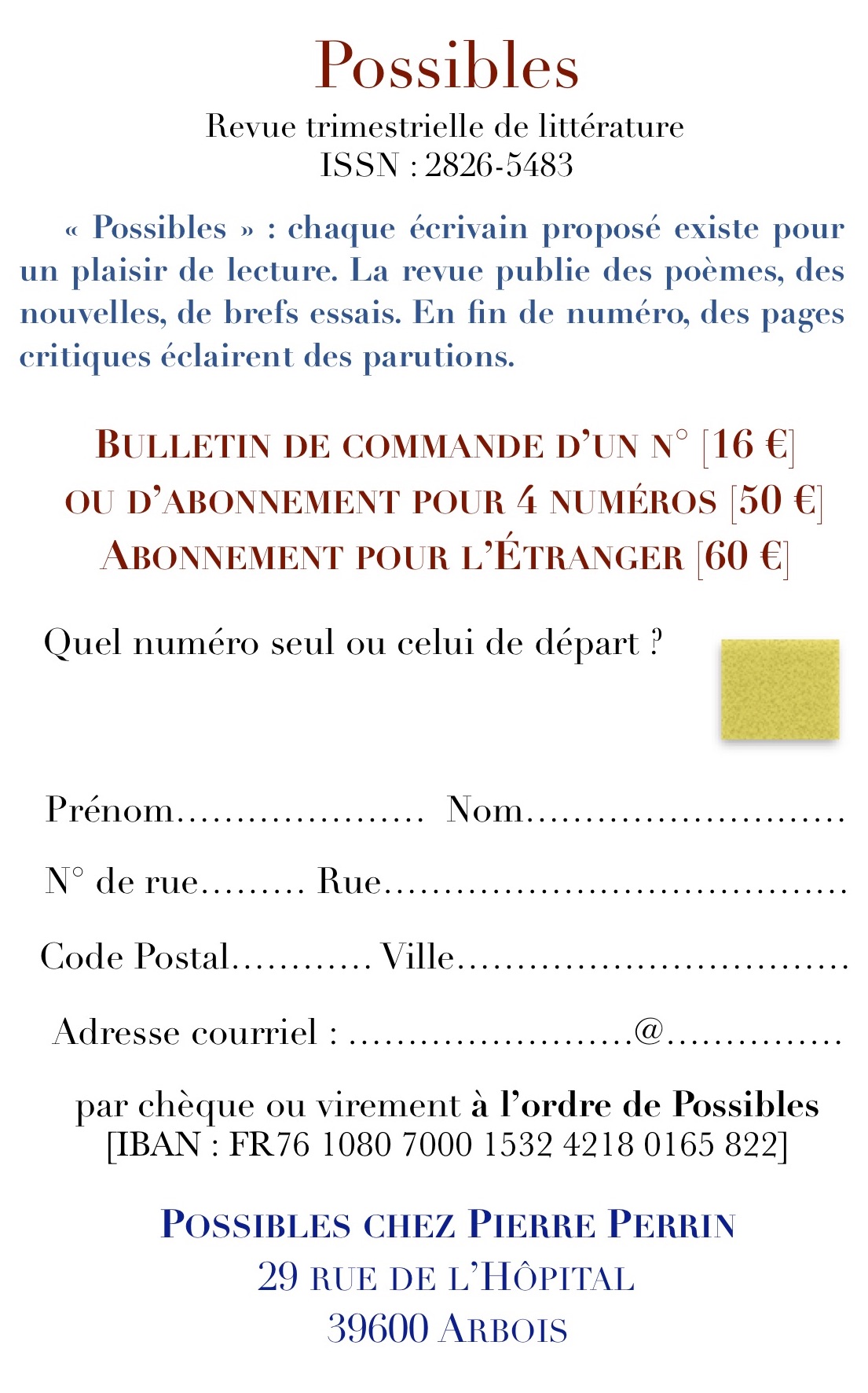 abonnements au bulletin de