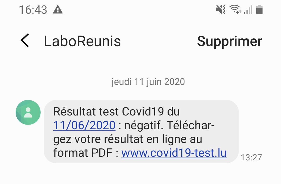 par le test