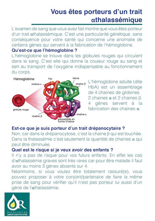 sur la thalassémie